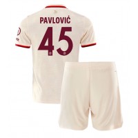 Bayern Munich Aleksandar Pavlovic #45 Tretí Detský futbalový dres 2024-25 Krátky Rukáv (+ trenírky)